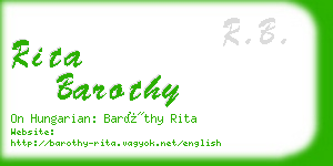 rita barothy business card